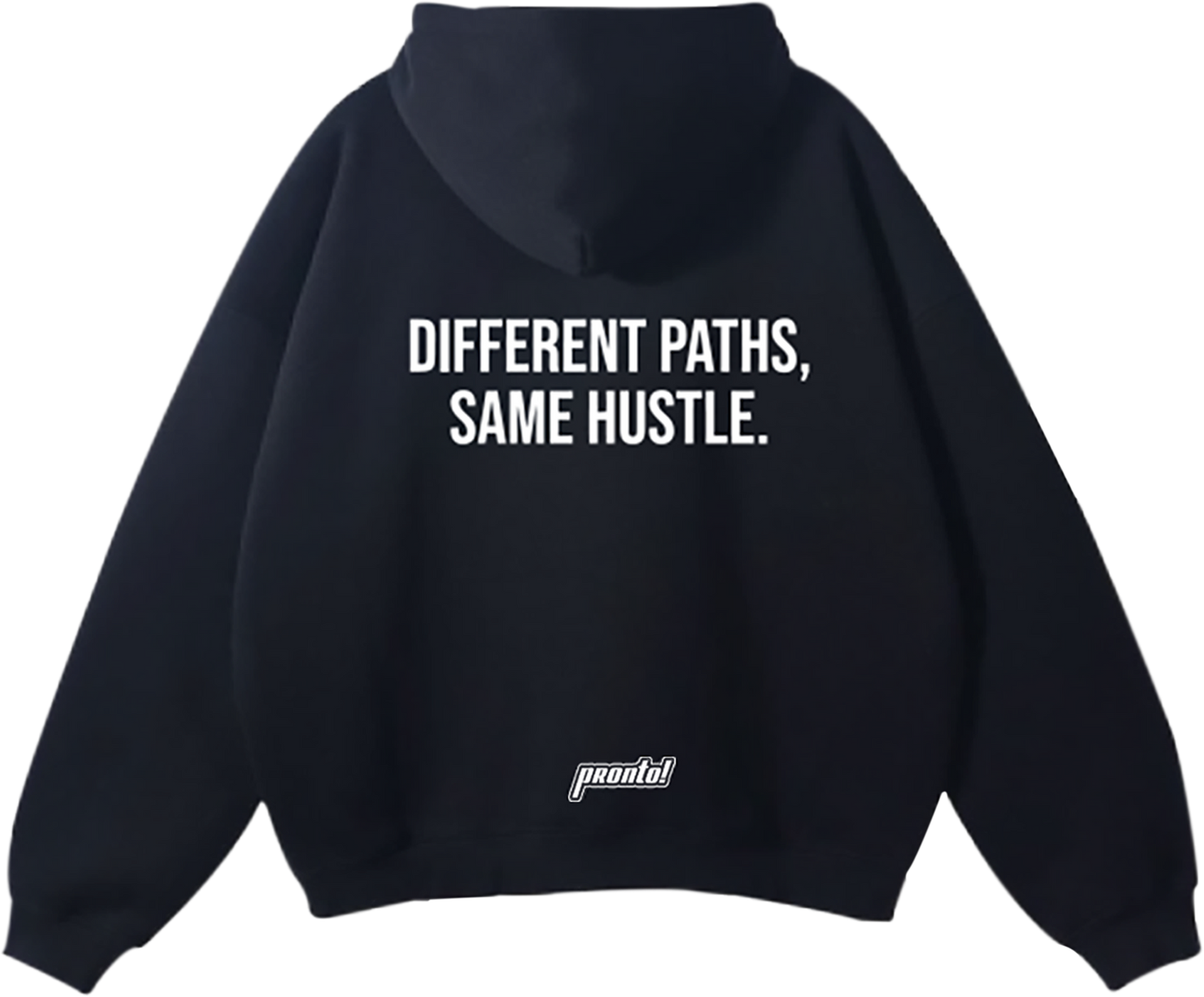 pronto! Oversized Black Hoodie