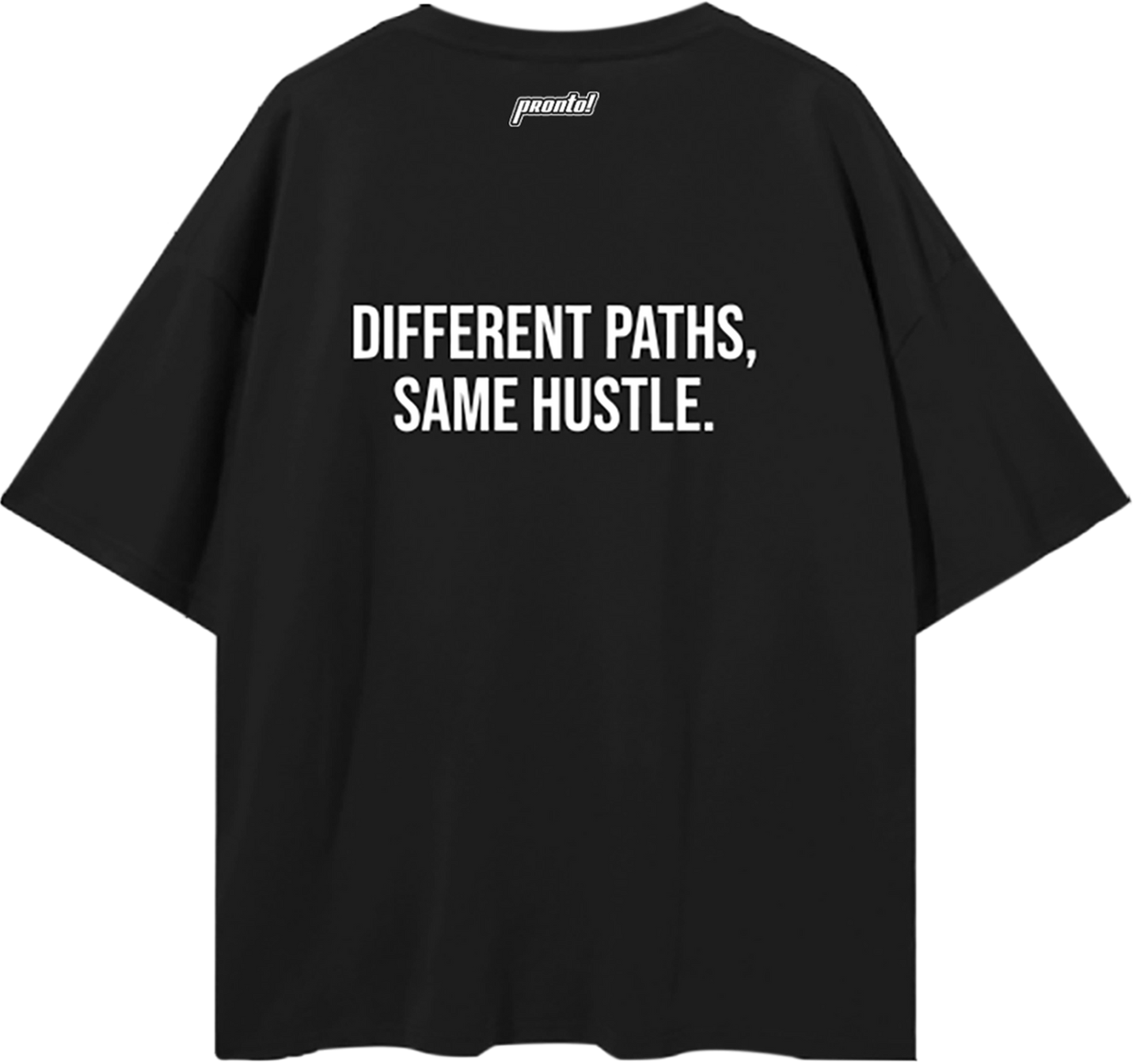 pronto! Oversized Black Tee